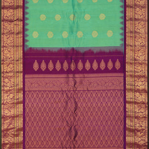 Gadwal Sea Green Saree