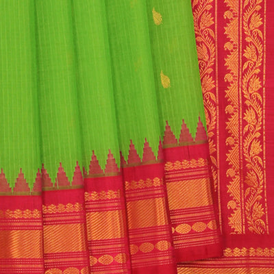 Gadwal Green Saree