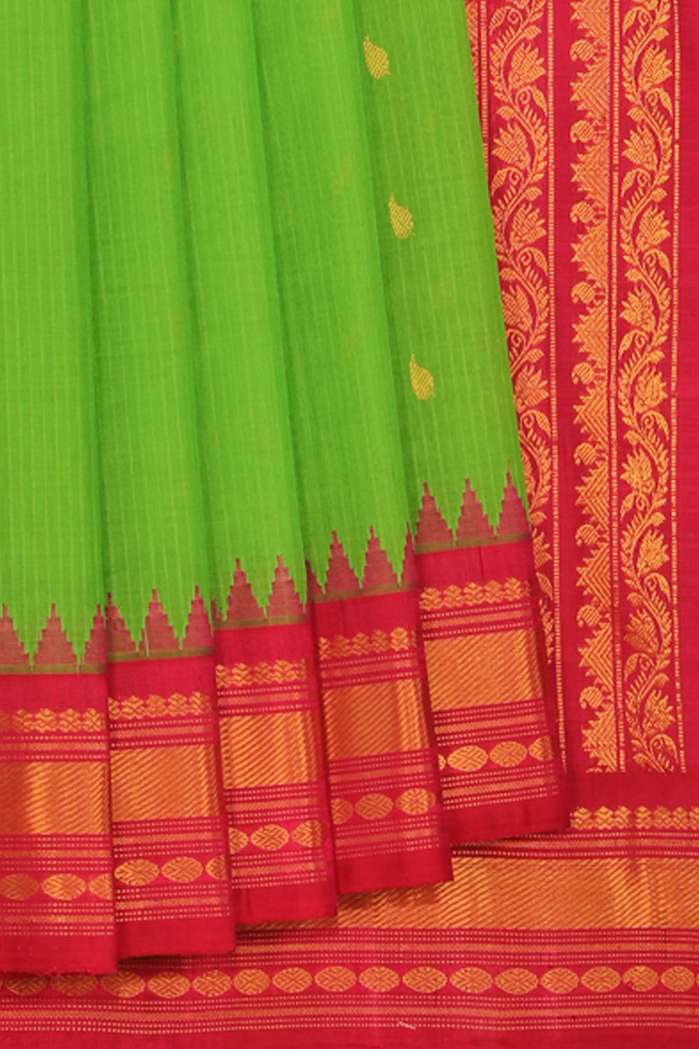 Gadwal Green Saree