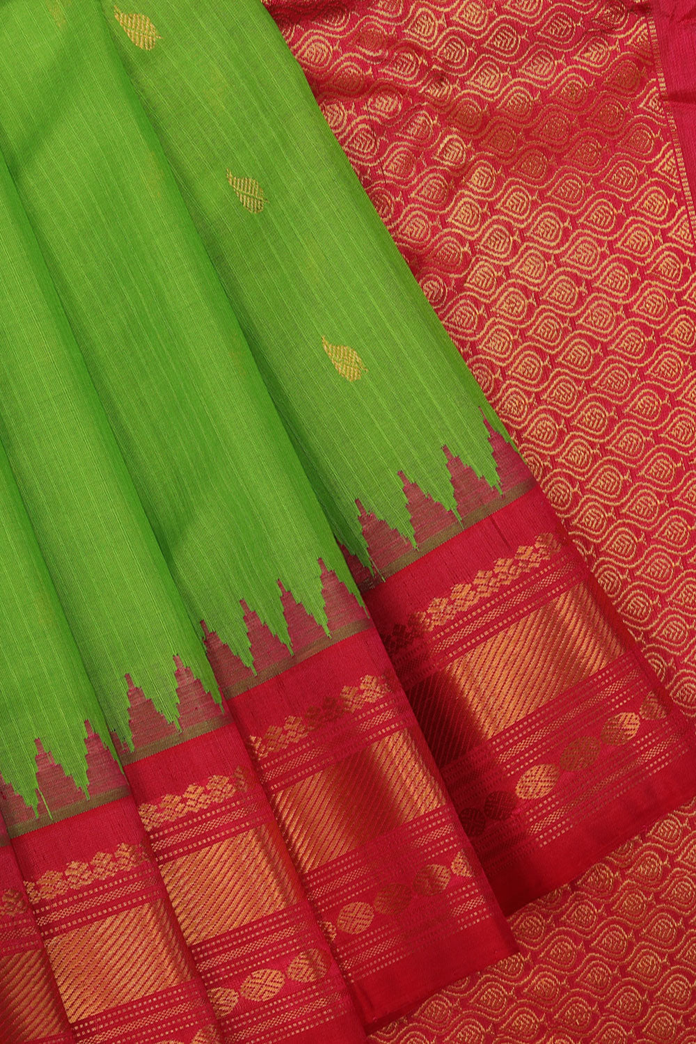 Gadwal Green Saree
