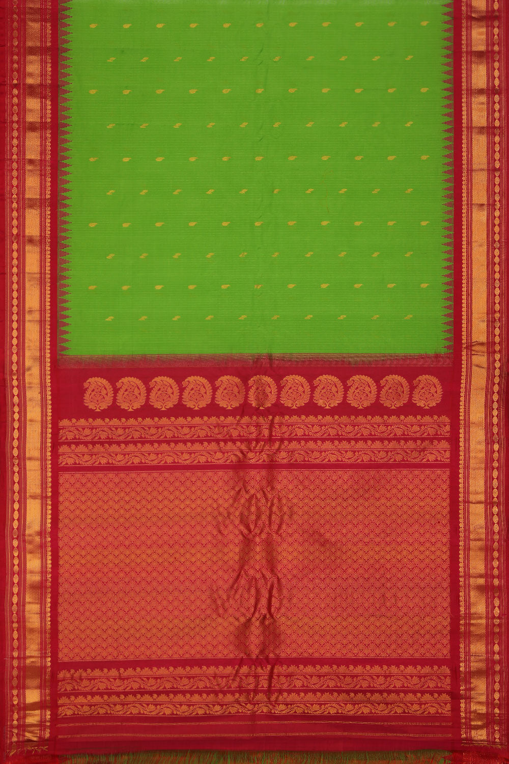 Gadwal Green Saree
