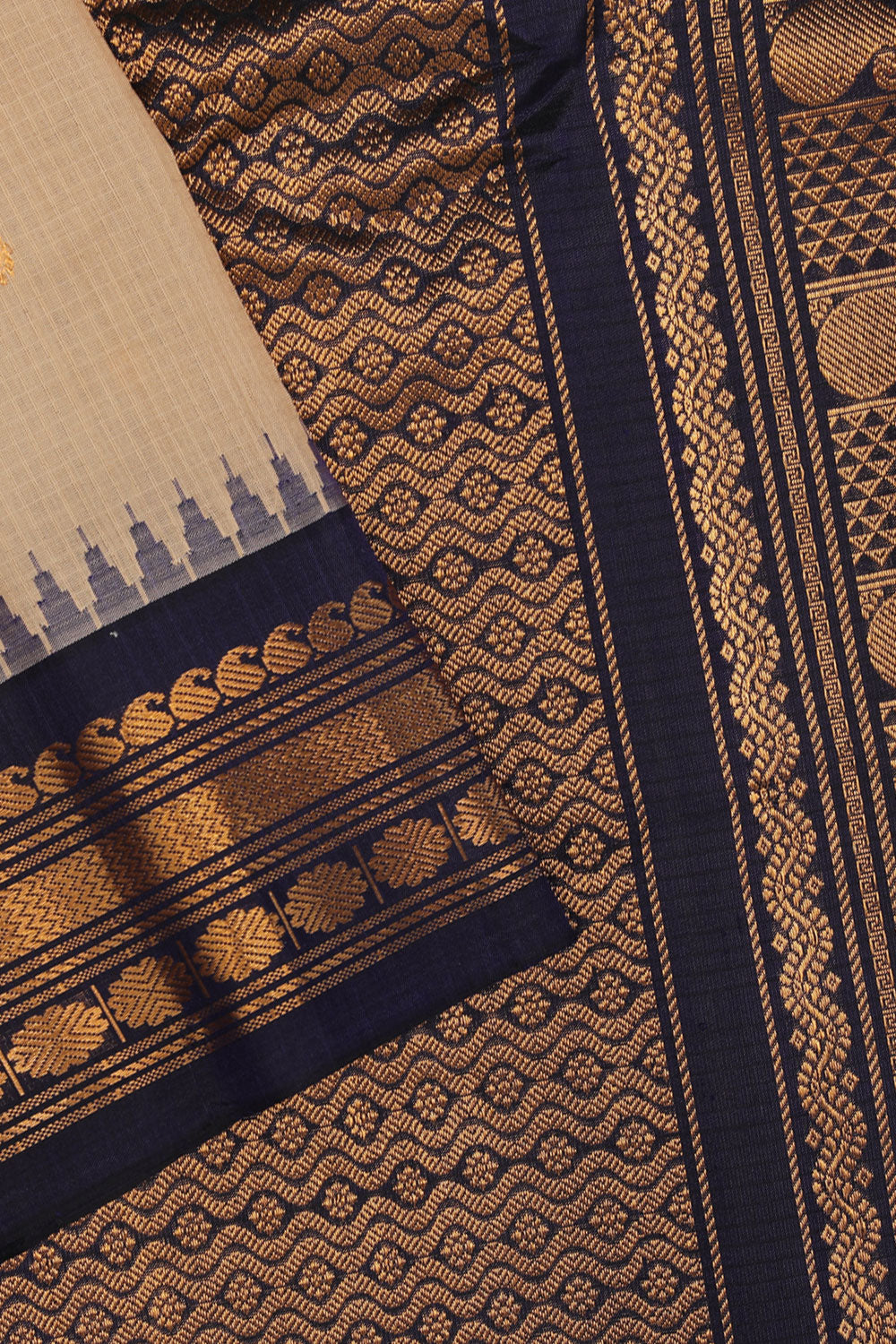 Gadwal Beige Saree