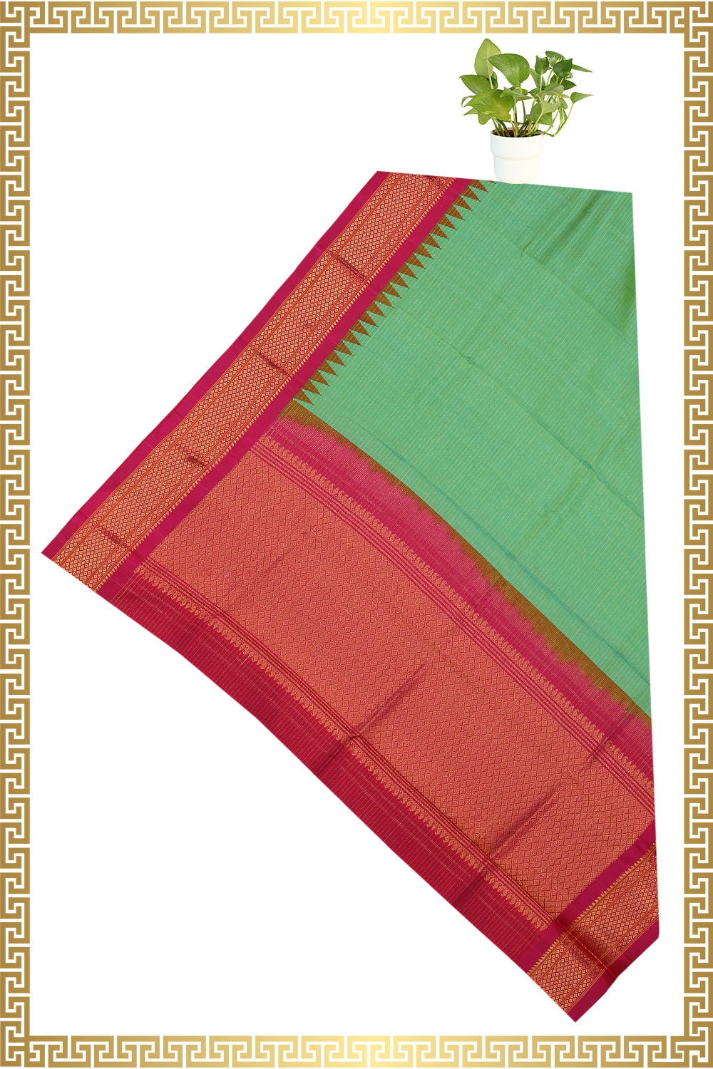 Gadwal-Silk Green Dupatta