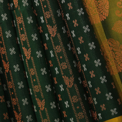 Gorgeous Bottle-Green Saree