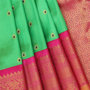 Gadwal Silk Green Saree