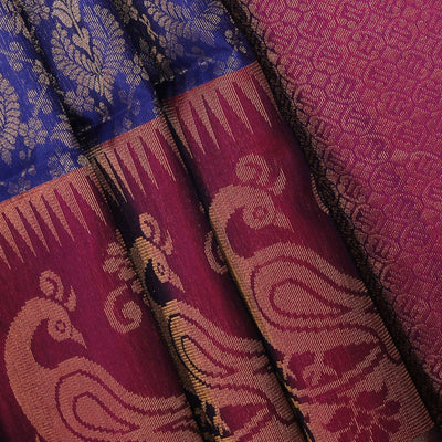 Gorgeous Gold-Brocade Purple Saree