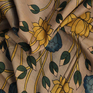 Grey Kalamkari Hand-Painted Dupatta