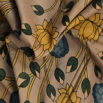 Grey Kalamkari Hand-Painted Dupatta
