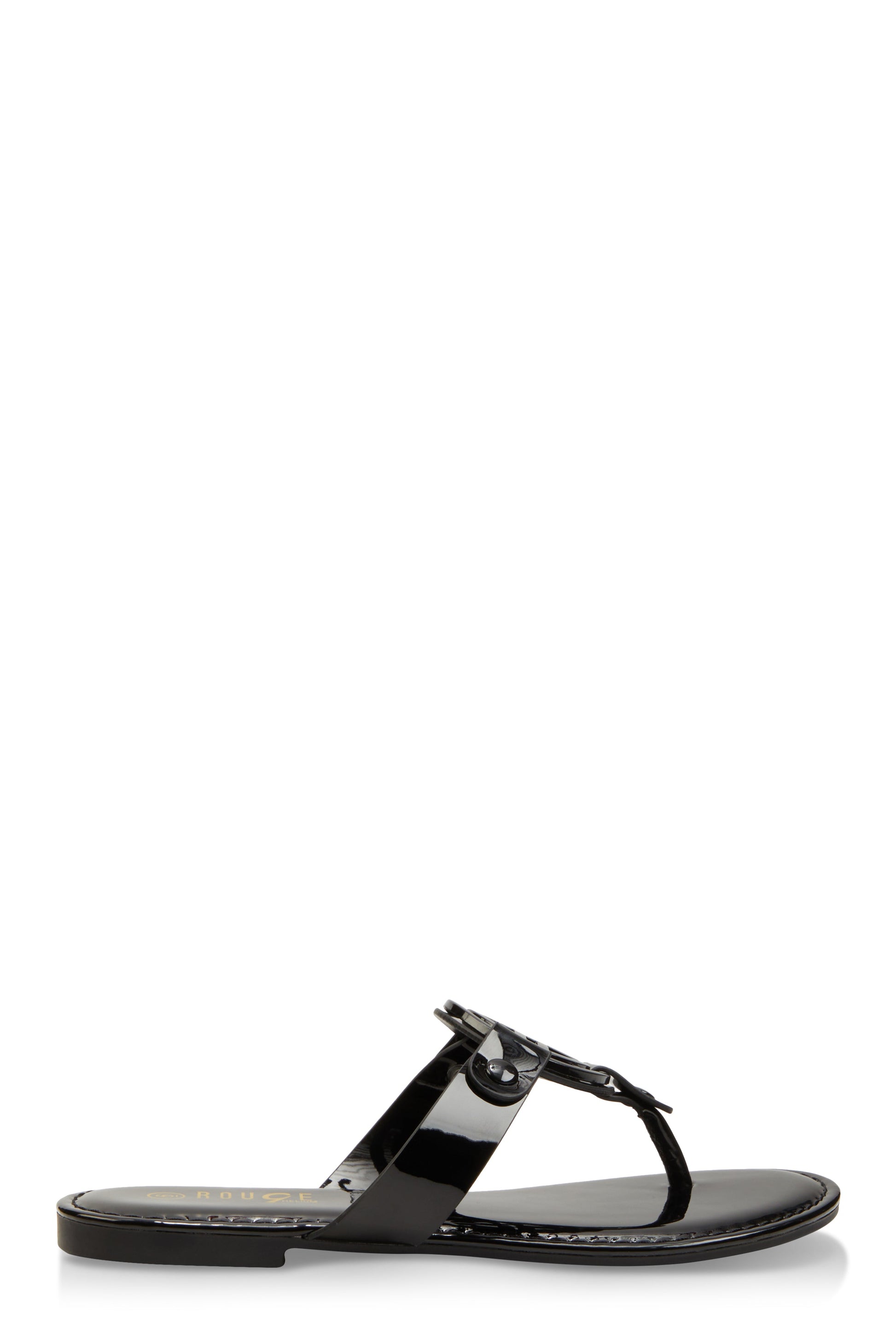 Geometric Pendant Thong Slide Sandals