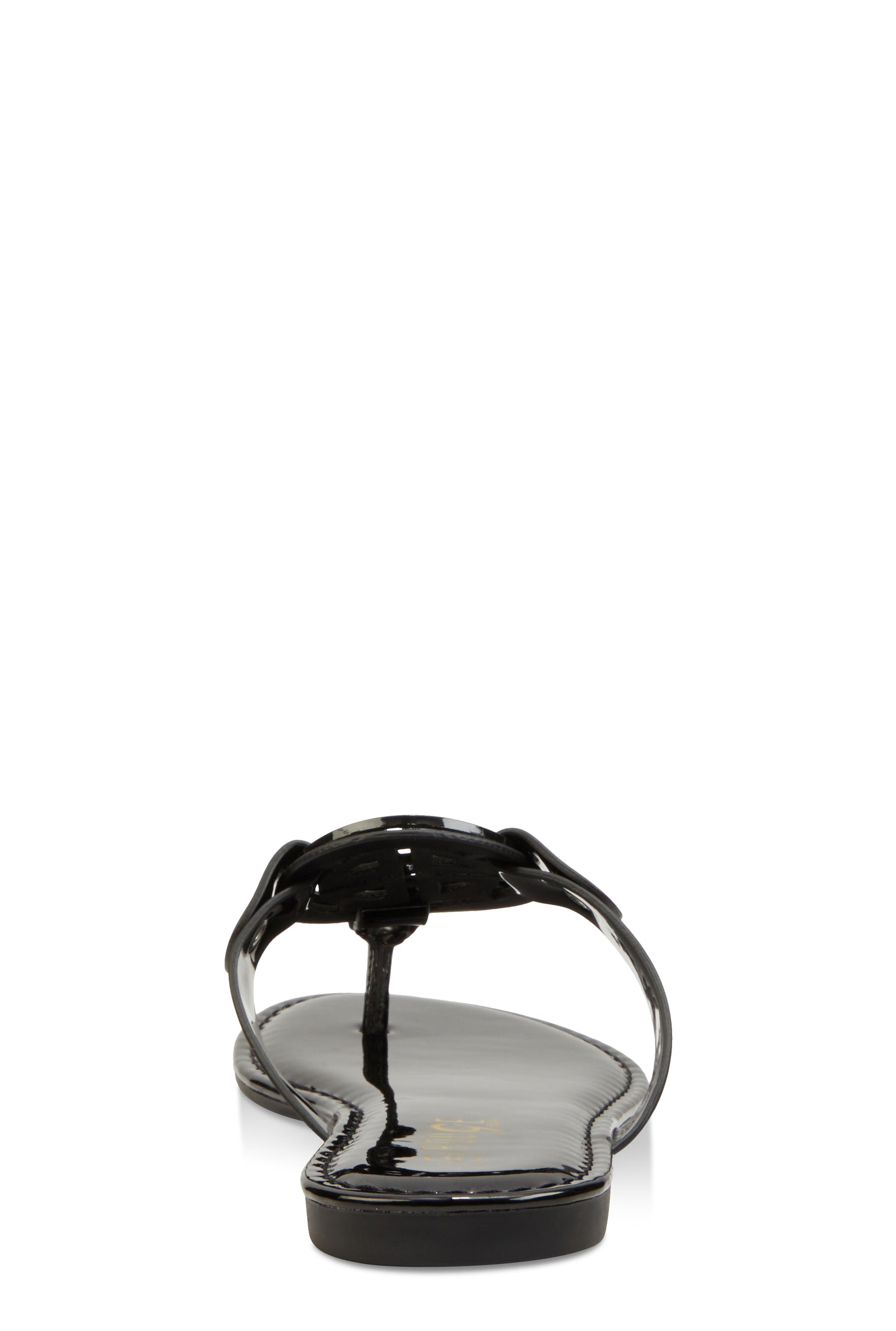 Geometric Pendant Thong Slide Sandals