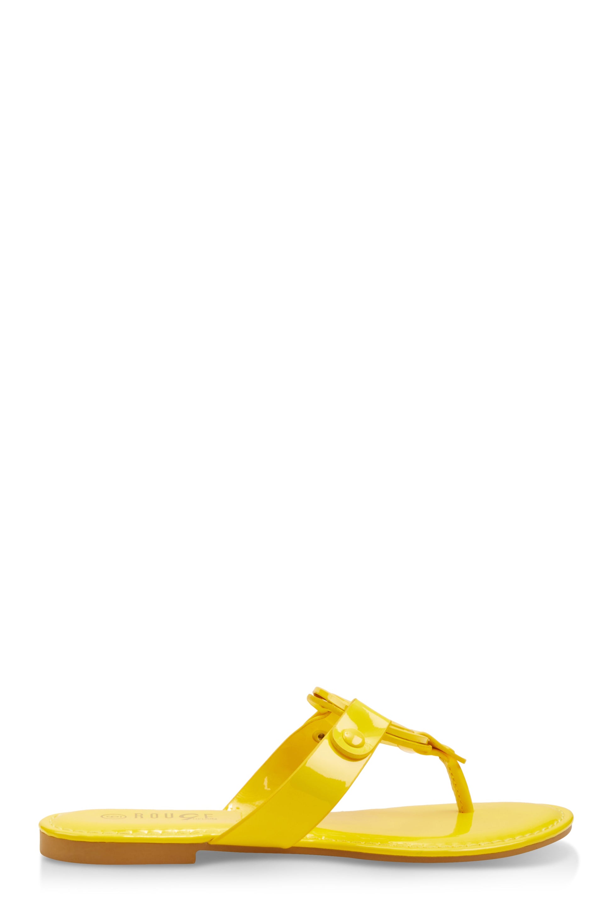 Geometric Pendant Thong Slide Sandals