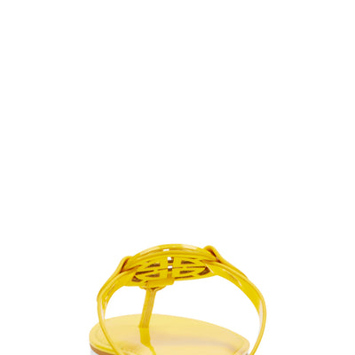 Geometric Pendant Thong Slide Sandals