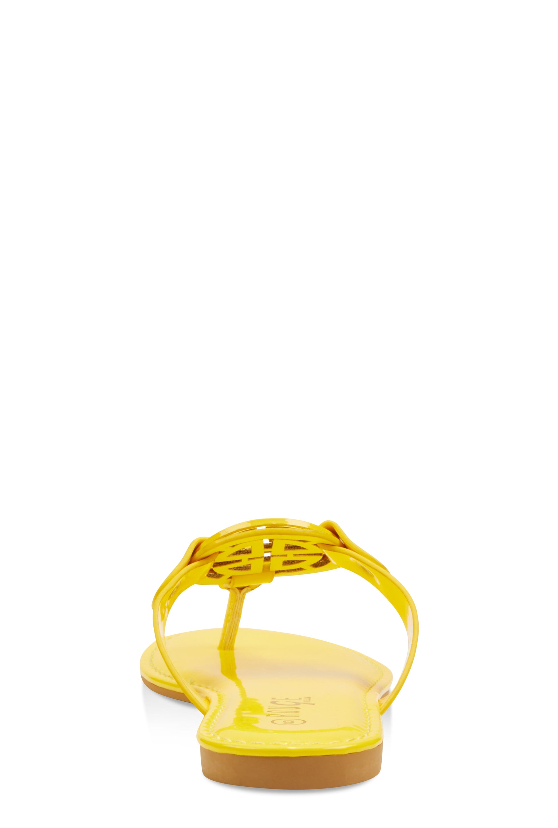 Geometric Pendant Thong Slide Sandals