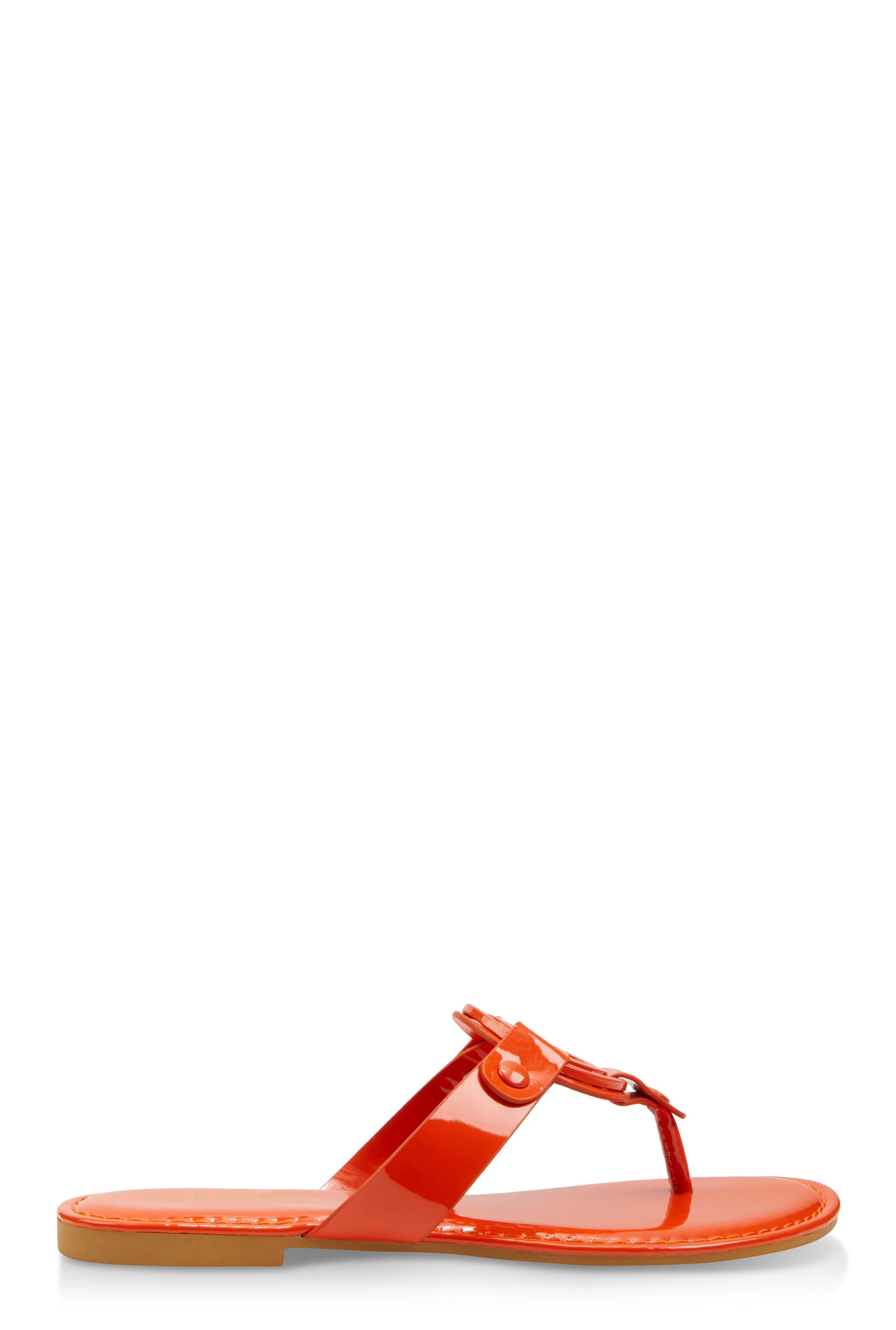 Geometric Pendant Thong Slide Sandals