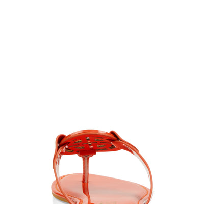 Geometric Pendant Thong Slide Sandals
