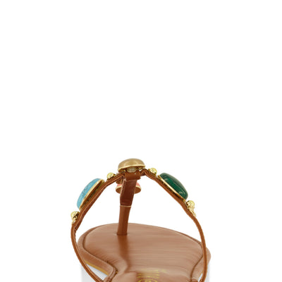 Boho Gemstone Thong Slide Sandals