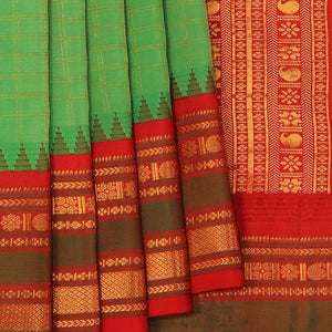 Gadwal Silk Green Saree