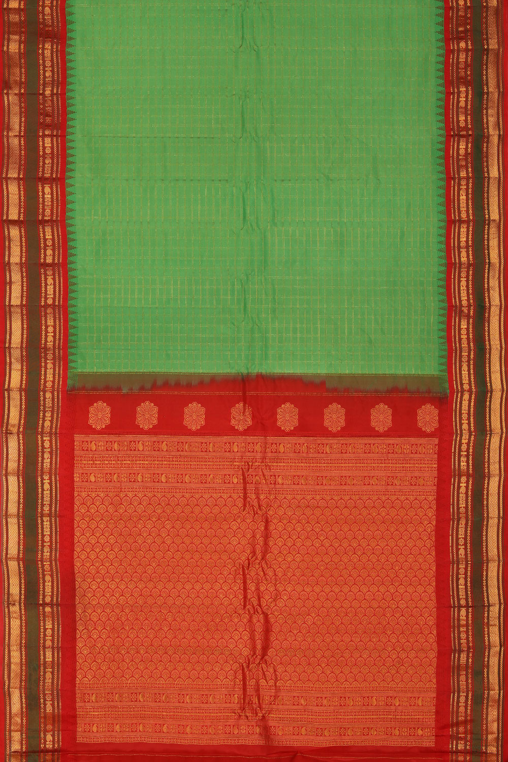 Gadwal Silk Green Saree