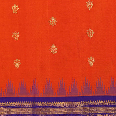 Gadwal Silk Orange Saree