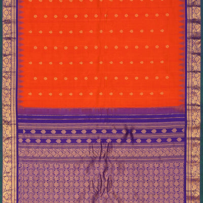 Gadwal Silk Orange Saree