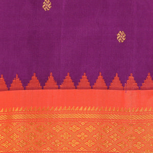 Gadwal Silk Violet Saree