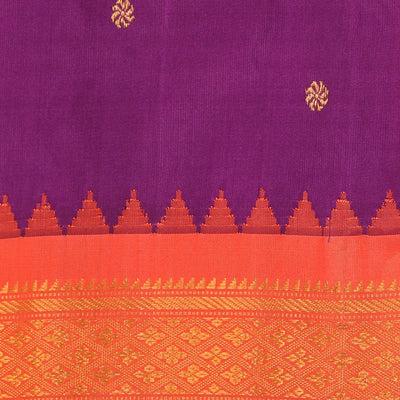 Gadwal Silk Violet Saree