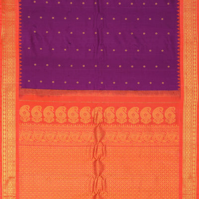 Gadwal Silk Violet Saree
