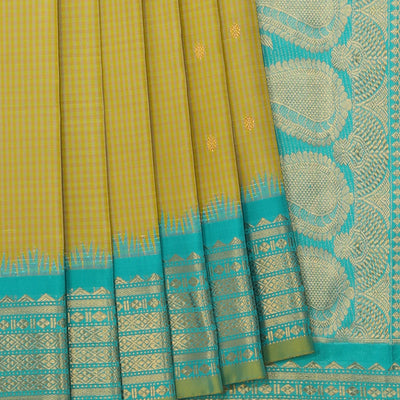 Gadwal Spring-Yellow Saree