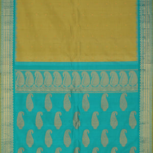 Gadwal Spring-Yellow Saree