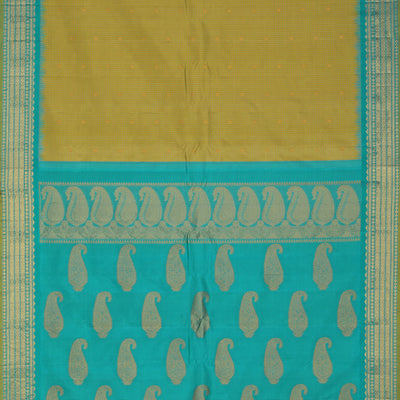 Gadwal Spring-Yellow Saree