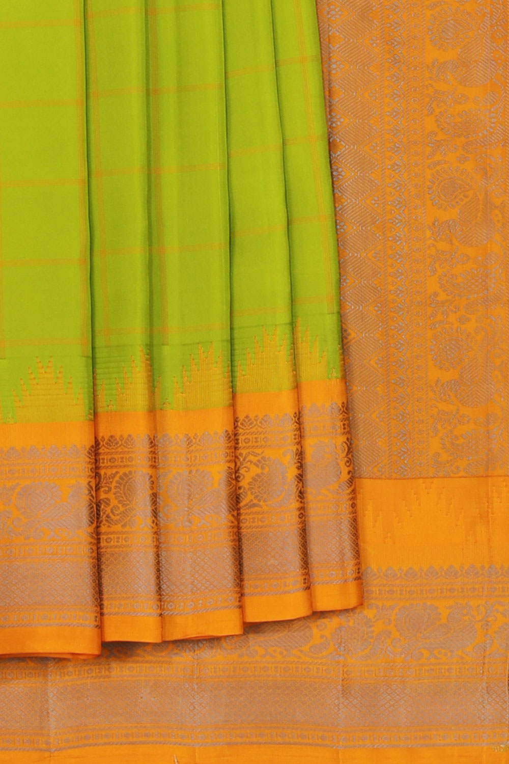 Gadwal Green Saree