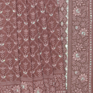 Georgette Purple Saree