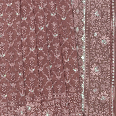 Georgette Purple Saree
