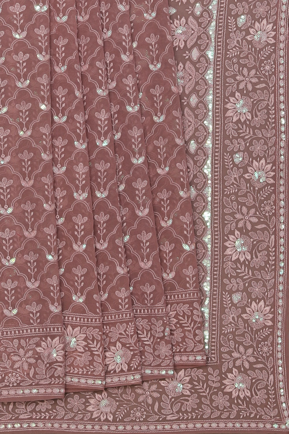 Georgette Purple Saree