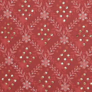 Georgette Coral-Pink Saree