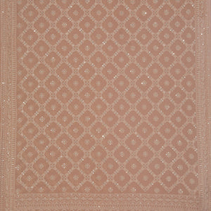 Georgette Pastel-Peach Saree