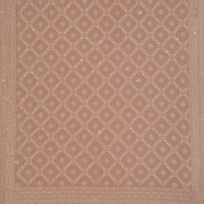 Georgette Pastel-Peach Saree