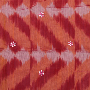 Ikat Cotton-Silk Pink Saree