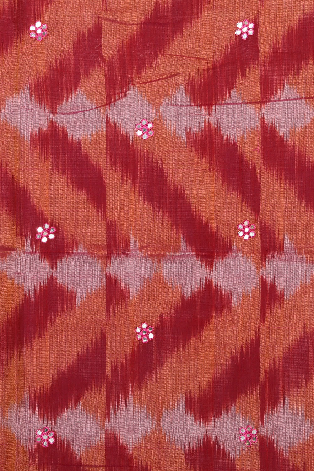 Ikat Cotton-Silk Pink Saree