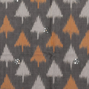 Ikat Cotton-Silk Grey Saree