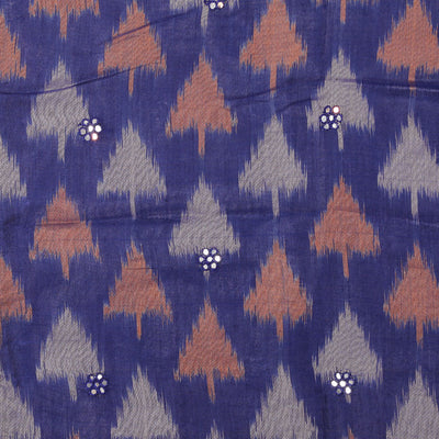 Ikat Cotton-Silk Indigo Blue Saree