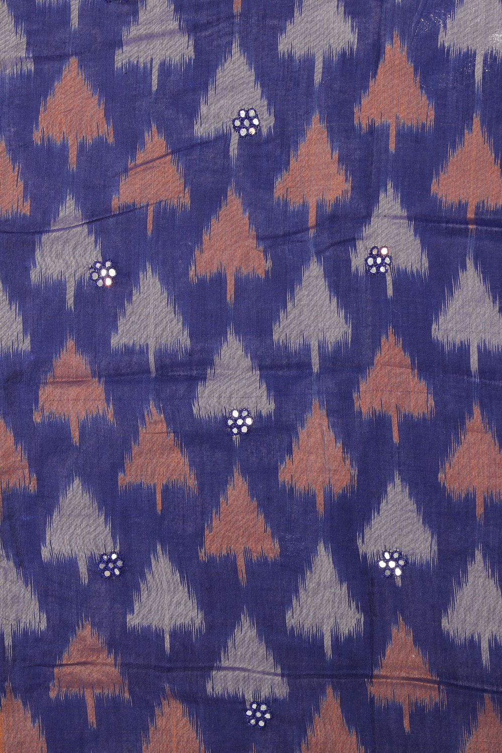 Ikat Cotton-Silk Indigo Blue Saree