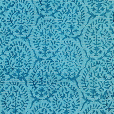 Flower Printed Blue Saree