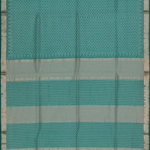 Flower Printed Teal Green Saree