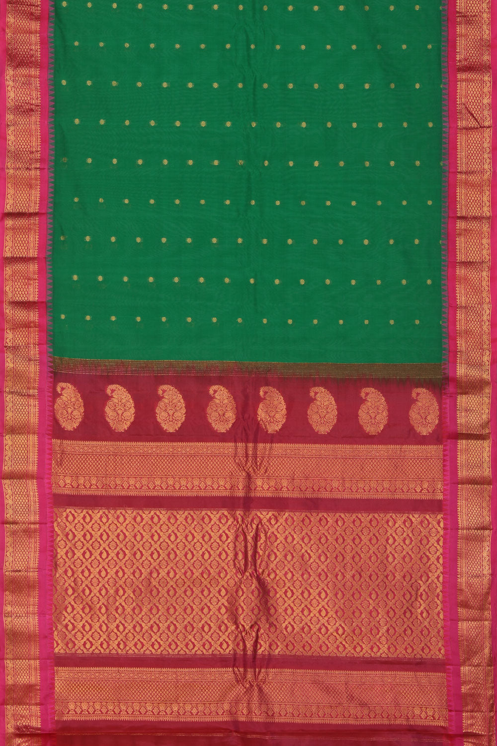 Gadwal Green Saree