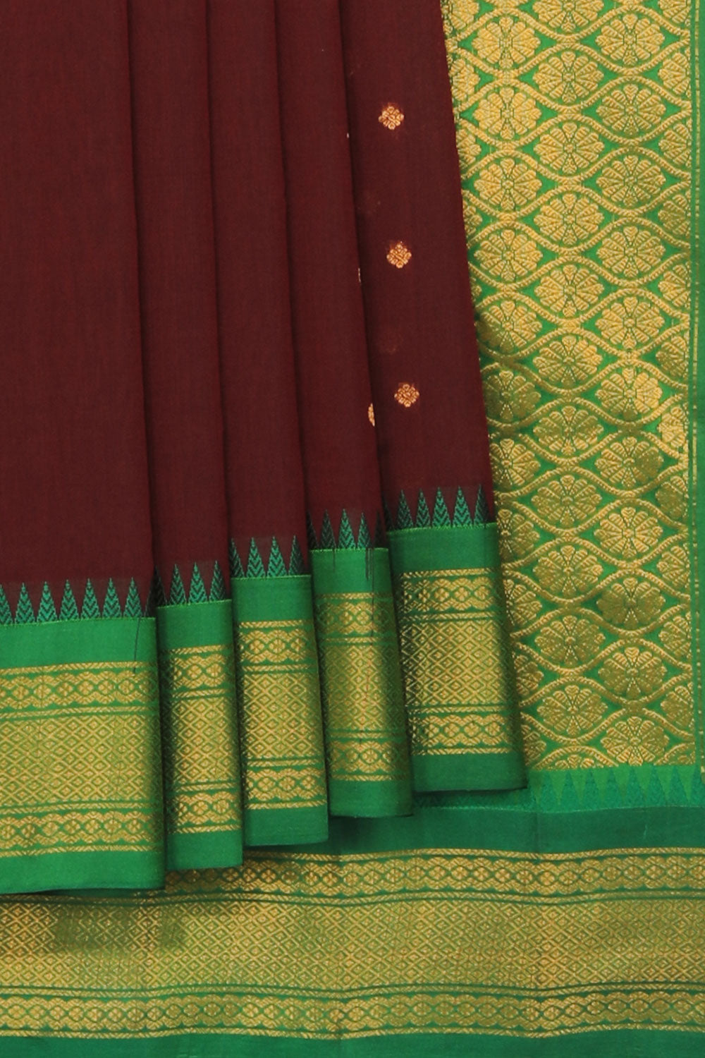 Gadwal Maroon Saree