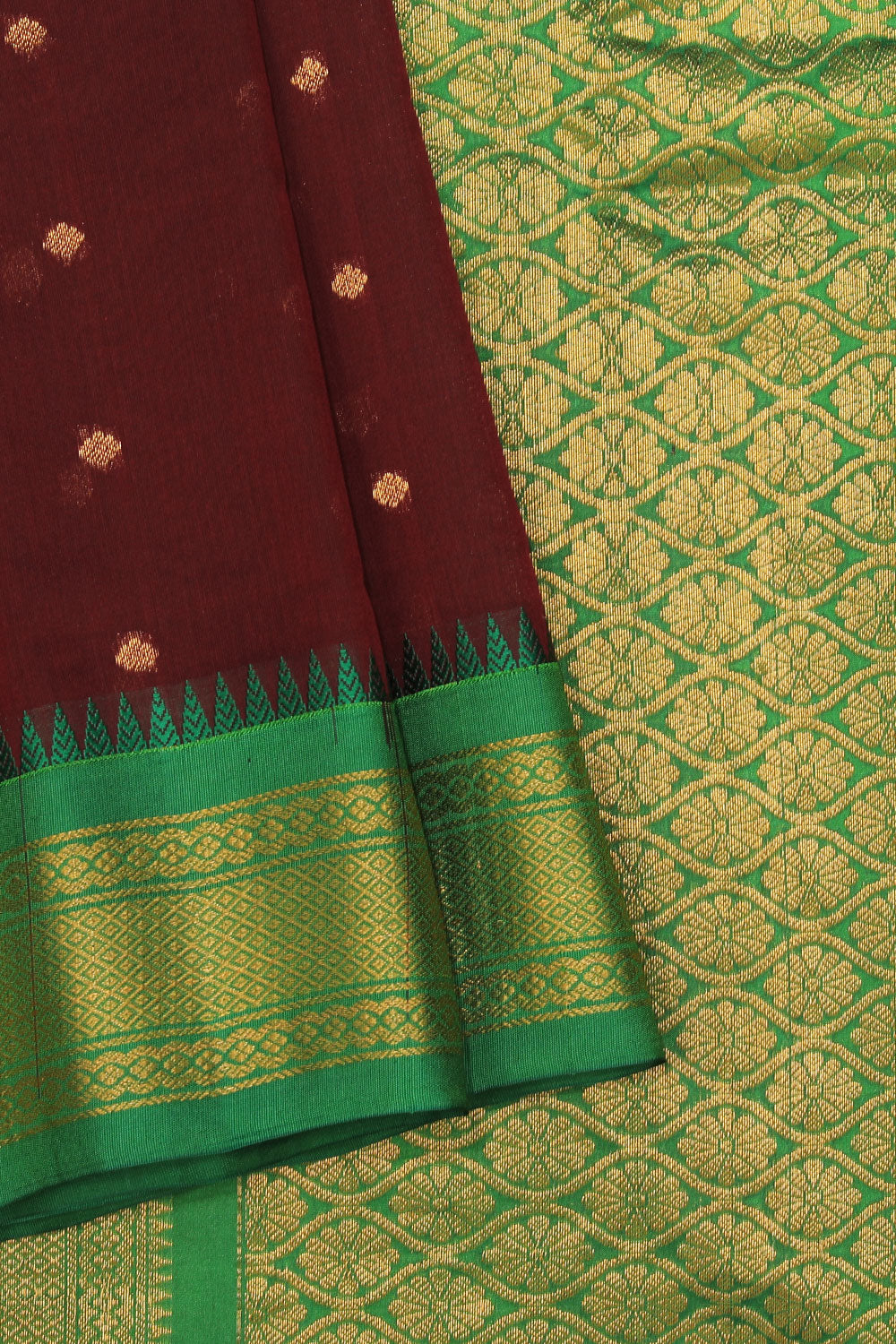Gadwal Maroon Saree