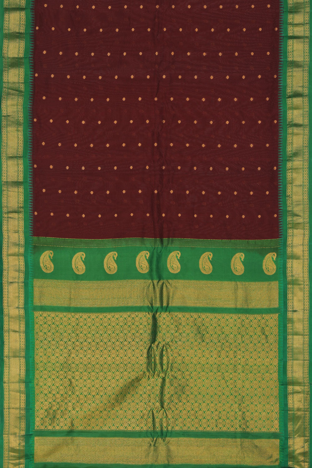 Gadwal Maroon Saree