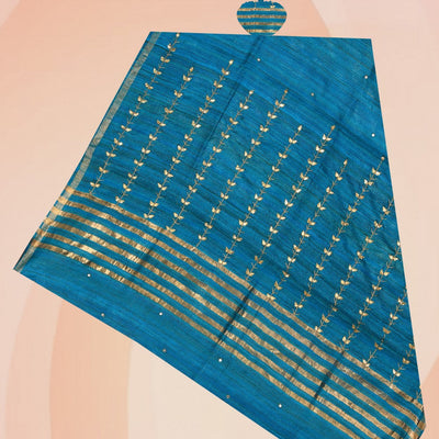 Gota Patti Work Blue Dupatta