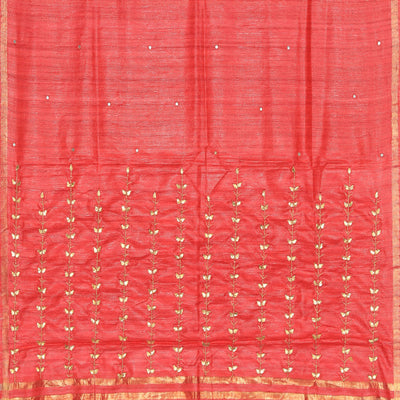 Gota Patti Work Coral Pink Dupatta